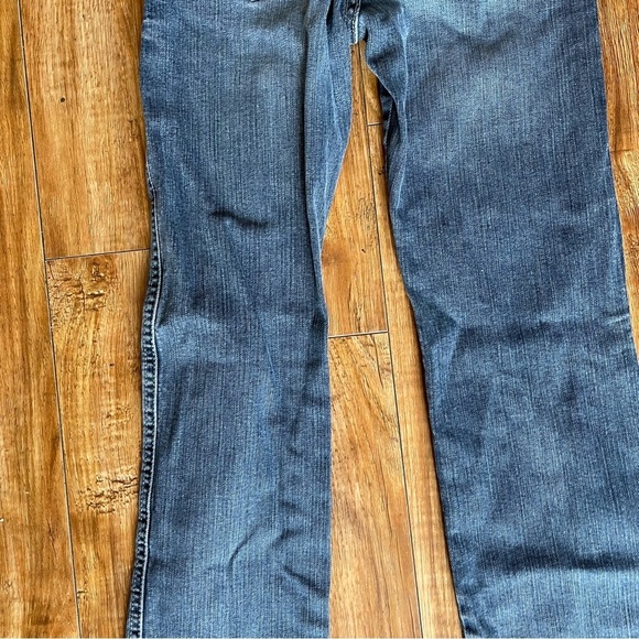 WRANGLER RETRO Boys Slim Straight Blue Jeans Denim Size 11 Waist Tighteners - Picture 10 of 13